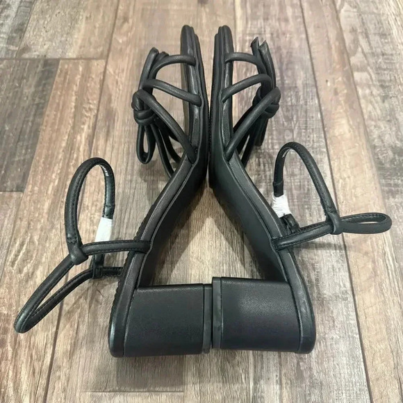 New Anne Klein Flex Black Strappy Sandal Block Heels Size 8.5 Business Academia - Picture 4 of 6